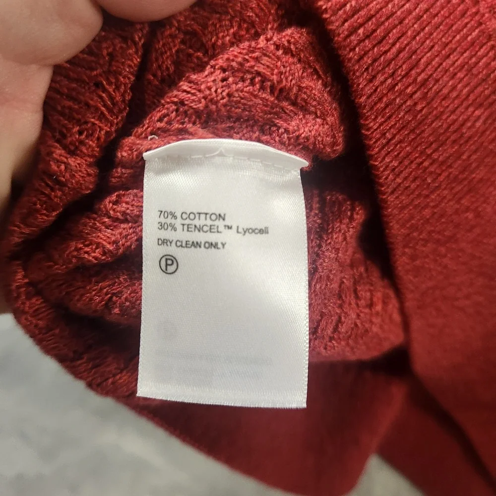 Tommy Bahama Mens 1/4 Quarter Zip‎ Sweater Red Textured Knit Pullover Medium